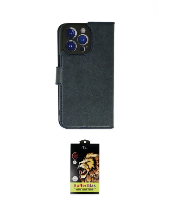 ieg™ iPhone 14 Pro Max Kılıf Siluet Işık Serisi - Siyah Buffer Cam Ekran Koruyucu