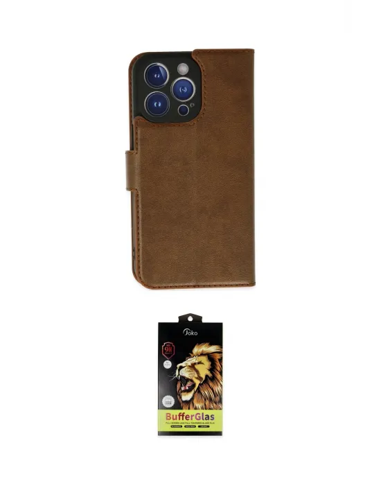 ieg™ iPhone 14 Pro Max Kılıf Siluet Işık Serisi - Siyah Buffer Cam Ekran Koruyucu
