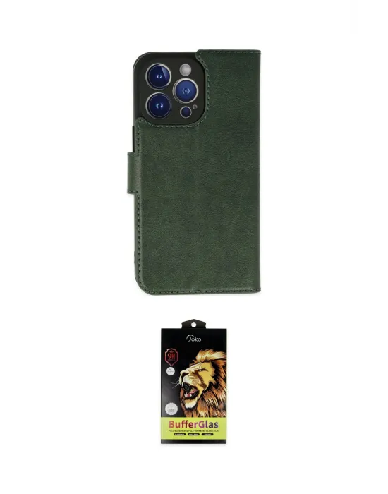 ieg™ iPhone 14 Pro Max Kılıf Siluet Işık Serisi - Siyah Buffer Cam Ekran Koruyucu
