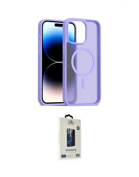 ieg™ iPhone 14 Pro Max Kılıf Siluet Minimal Prime - Siyah Bilvis Hayalet Cam Ekran Koruyucu