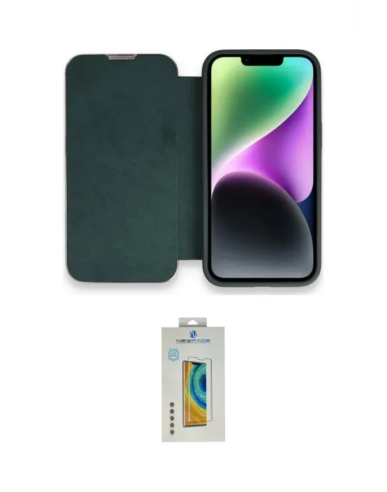ieg™ iPhone 14 Pro Max Kılıf Siluet Minimal Serisi - Siyah Polymer Nano Ekran Koruyucu