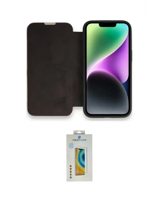ieg™ iPhone 14 Pro Max Kılıf Siluet Minimal Serisi - Siyah Polymer Nano Ekran Koruyucu
