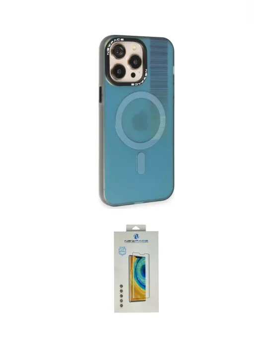 ieg™ iPhone 14 Pro Max Kılıf Siluet Modern Koleksiyonu - Siyah Polymer Nano Ekran Koruyucu
