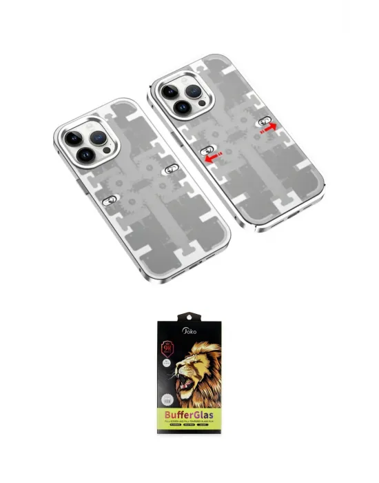 ieg™ iPhone 14 Pro Max Kılıf Ufuk Doku Prime - Siyah Buffer Cam Ekran Koruyucu