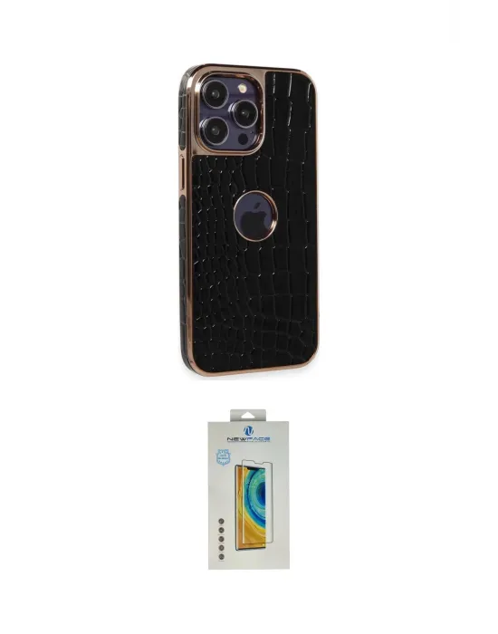 ieg™ iPhone 14 Pro Max Kılıf Ufuk Form Prime - Siyah Polymer Nano Ekran Koruyucu