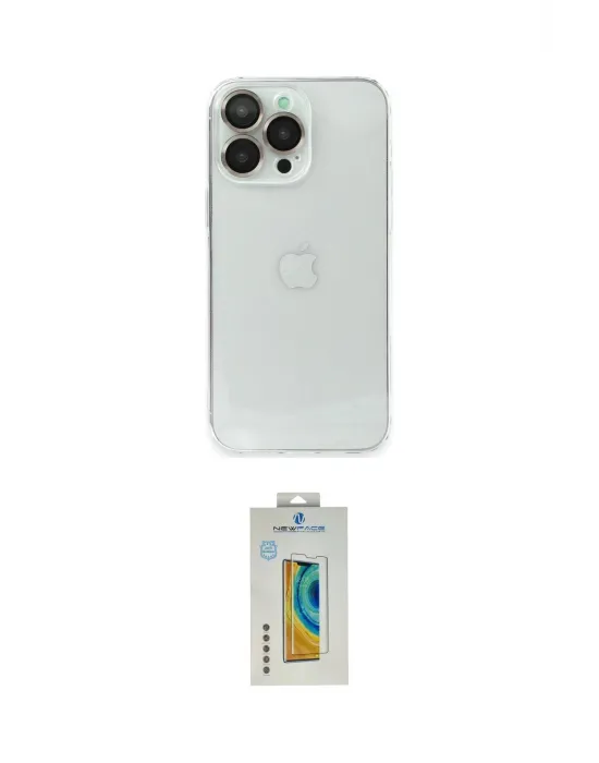 ieg™ iPhone 14 Pro Max Kılıf Ufuk Minimal Özel Seri - Siyah Polymer Nano Ekran Koruyucu