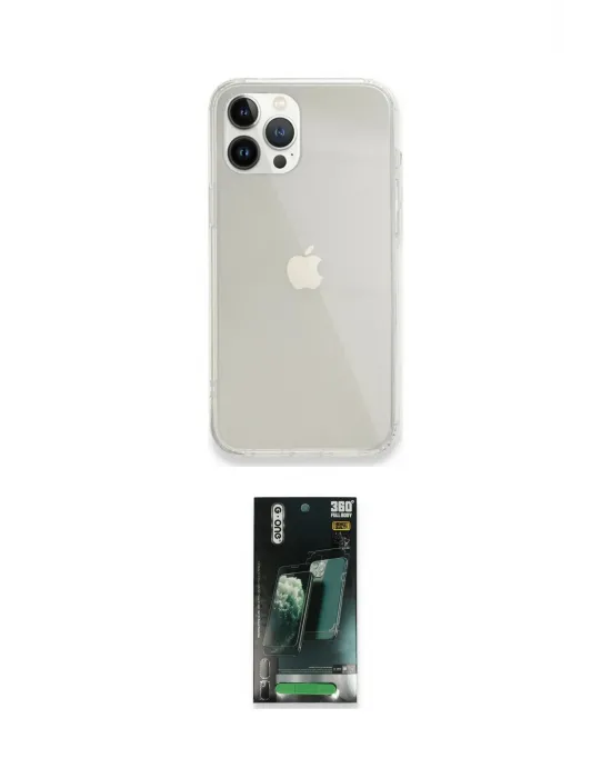 ieg™ iPhone 14 Pro Max Kılıf Vadi Asil Prime - Şeffaf 360 Full Body Arka Koruyucu