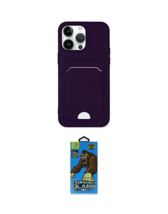 ieg™ iPhone 14 Pro Max Kılıf Vadi Çizgi Prime - Siyah 18D Cam Ekran Koruyucu