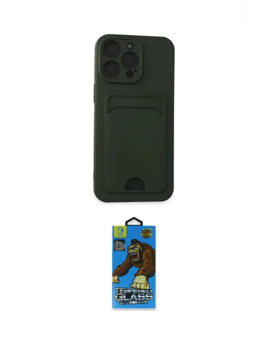 ieg™ iPhone 14 Pro Max Kılıf Vadi Çizgi Prime - Siyah 18D Cam Ekran Koruyucu