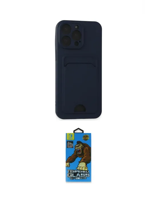 ieg™ iPhone 14 Pro Max Kılıf Vadi Çizgi Prime - Siyah 18D Cam Ekran Koruyucu