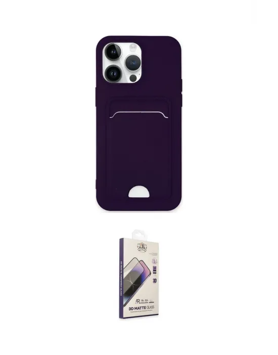 ieg™ iPhone 14 Pro Max Kılıf Vadi Çizgi Prime - Siyah Bilvis 3D Mat Cam Ekran Koruyucu