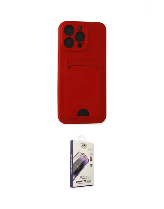 ieg™ iPhone 14 Pro Max Kılıf Vadi Çizgi Prime - Siyah Bilvis 3D Mat Cam Ekran Koruyucu