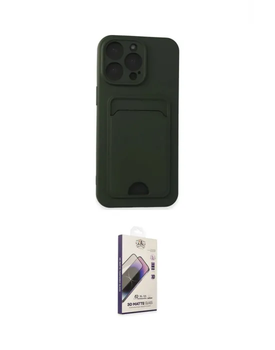 ieg™ iPhone 14 Pro Max Kılıf Vadi Çizgi Prime - Siyah Bilvis 3D Mat Cam Ekran Koruyucu