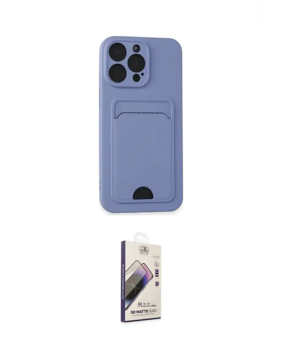 ieg™ iPhone 14 Pro Max Kılıf Vadi Çizgi Prime - Siyah Bilvis 3D Mat Cam Ekran Koruyucu