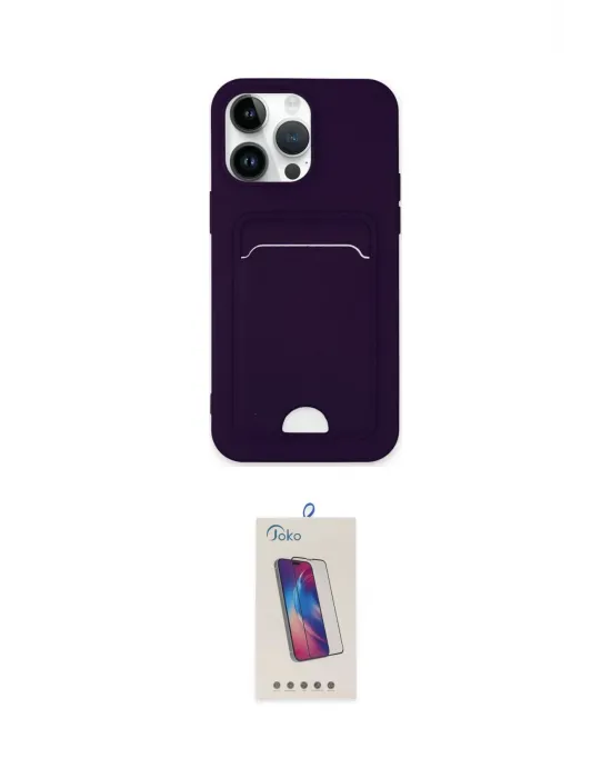 ieg™ iPhone 14 Pro Max Kılıf Vadi Çizgi Prime - Siyah Joko 5D Cam