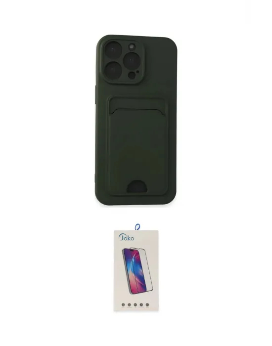 ieg™ iPhone 14 Pro Max Kılıf Vadi Çizgi Prime - Siyah Joko 5D Cam