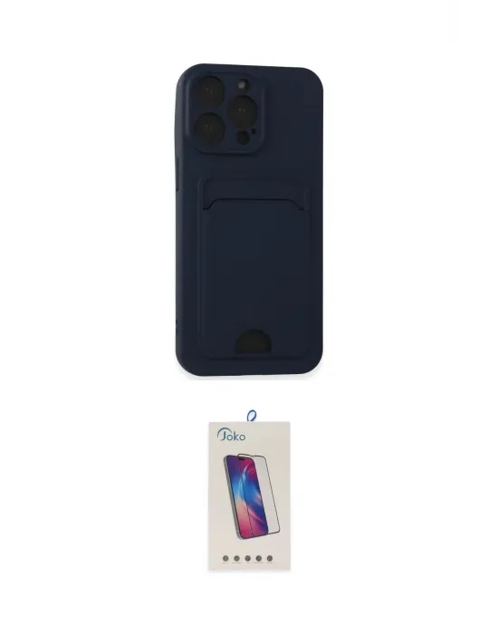 ieg™ iPhone 14 Pro Max Kılıf Vadi Çizgi Prime - Siyah Joko 5D Cam