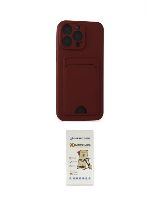 ieg™ iPhone 14 Pro Max Kılıf Vadi Çizgi Prime - Siyah Mat Seramik Nano Ekran Koruyucu