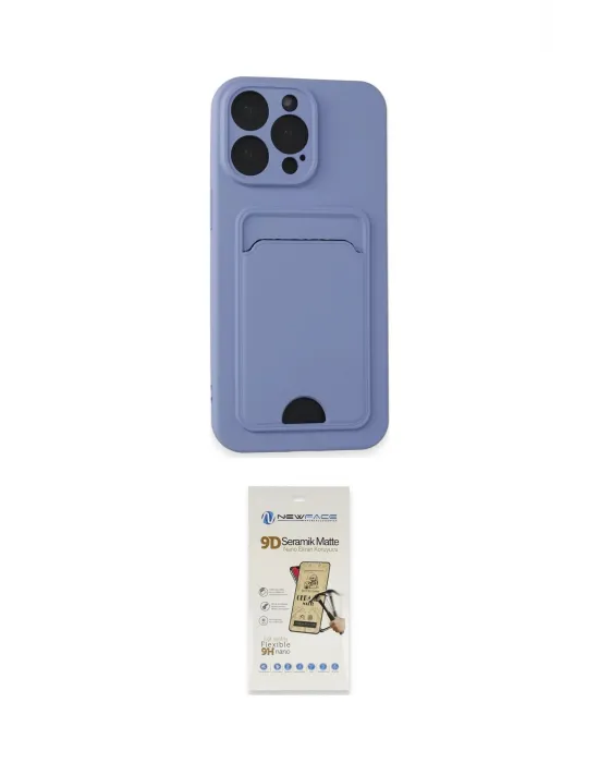 ieg™ iPhone 14 Pro Max Kılıf Vadi Çizgi Prime - Siyah Mat Seramik Nano Ekran Koruyucu