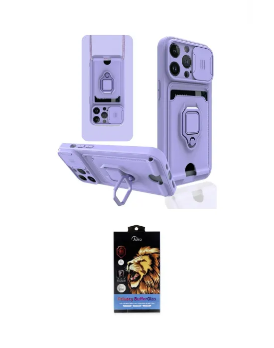 ieg™ iPhone 14 Pro Max Kılıf Vadi Form Prime - Siyah Buffer Hayalet Cam Ekran Koruyucu