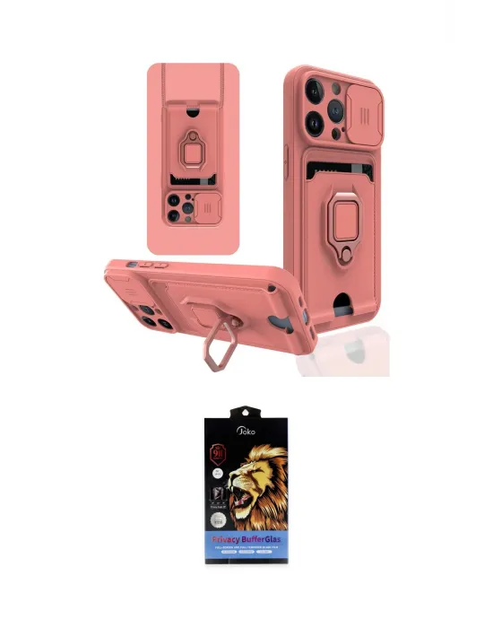 ieg™ iPhone 14 Pro Max Kılıf Vadi Form Prime - Siyah Buffer Hayalet Cam Ekran Koruyucu