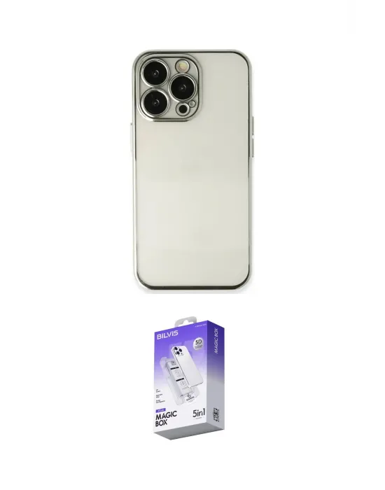 ieg™ iPhone 14 Pro Max Kılıf Vadi Minimal - Siyah Bilvis 5in1 3D Magic Cam Ekran Koruyucu