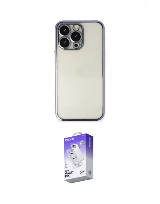 ieg™ iPhone 14 Pro Max Kılıf Vadi Minimal - Siyah Bilvis 5in1 3D Magic Cam Ekran Koruyucu