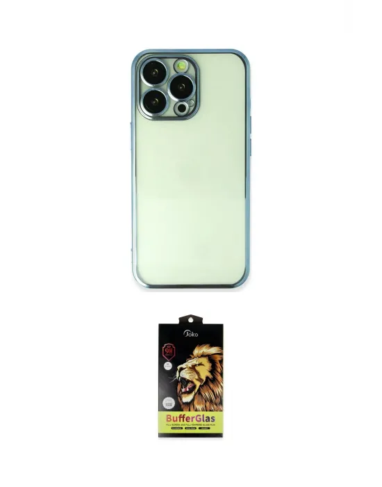ieg™ iPhone 14 Pro Max Kılıf Vadi Minimal - Siyah Buffer Cam Ekran Koruyucu