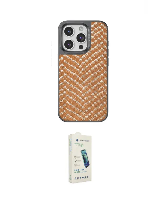 ieg™ iPhone 14 Pro Max Kılıf Vadi Özel Seri - Şeffaf Pasifik Cam Ekran Koruyucu