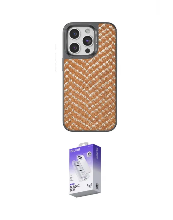 ieg™ iPhone 14 Pro Max Kılıf Vadi Özel Seri - Siyah Bilvis 5in1 3D Magic Cam Ekran Koruyucu