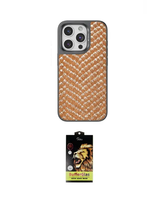 ieg™ iPhone 14 Pro Max Kılıf Vadi Özel Seri - Siyah Buffer Cam Ekran Koruyucu