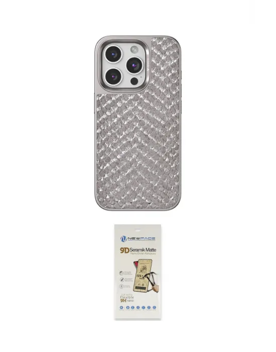 ieg™ iPhone 14 Pro Max Kılıf Vadi Özel Seri - Siyah Mat Seramik Nano Ekran Koruyucu