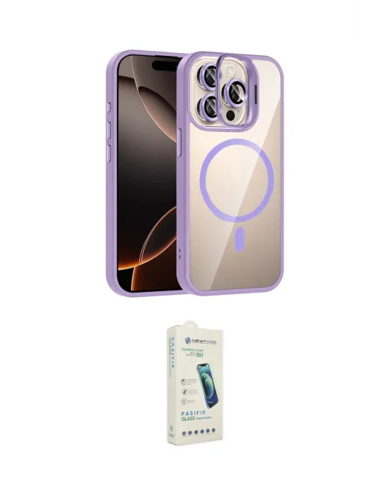 ieg™ iPhone 14 Pro Max Kılıf Yadigar Asil Koleksiyonu - Şeffaf Pasifik Cam Ekran Koruyucu