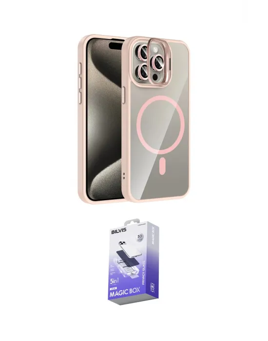 ieg™ iPhone 14 Pro Max Kılıf Yadigar Asil Koleksiyonu - Siyah Bilvis 5in1 5D Magic Hayalet Cam Ekran Koruyucu