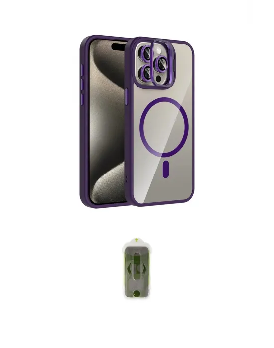 ieg™ iPhone 14 Pro Max Kılıf Yadigar Asil Koleksiyonu - Siyah Joko Magic 5D Hayalet Cam