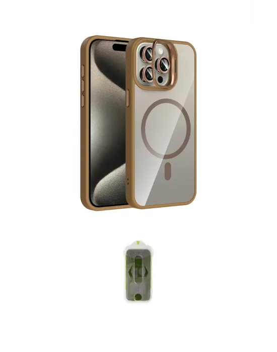 ieg™ iPhone 14 Pro Max Kılıf Yadigar Asil Koleksiyonu - Siyah Joko Magic 5D Hayalet Cam