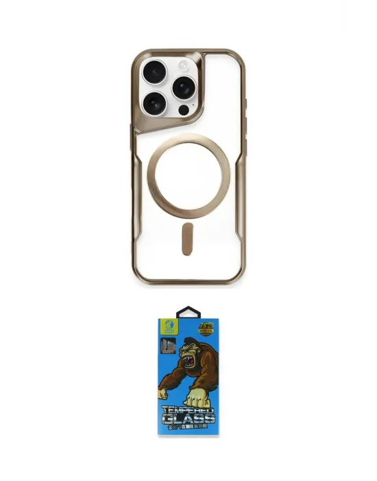 ieg™ iPhone 14 Pro Max Kılıf Yadigar Klasik Özel Seri - Siyah 18D Cam Ekran Koruyucu