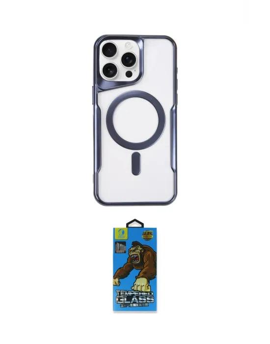 ieg™ iPhone 14 Pro Max Kılıf Yadigar Klasik Özel Seri - Siyah 18D Cam Ekran Koruyucu