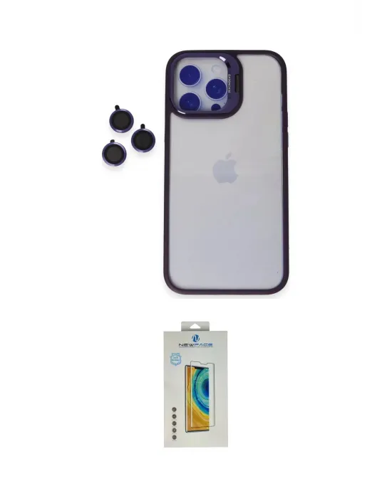 ieg™ iPhone 14 Pro Max Kılıf Yankı Asil Serisi - Siyah Polymer Nano Ekran Koruyucu