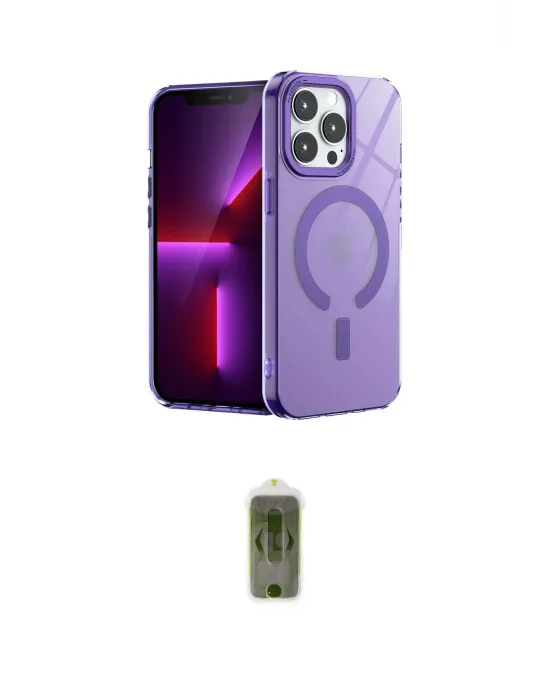 ieg™ iPhone 14 Pro Max Kılıf Yankı Çizgi - Siyah Joko Magic 5D Hayalet Cam