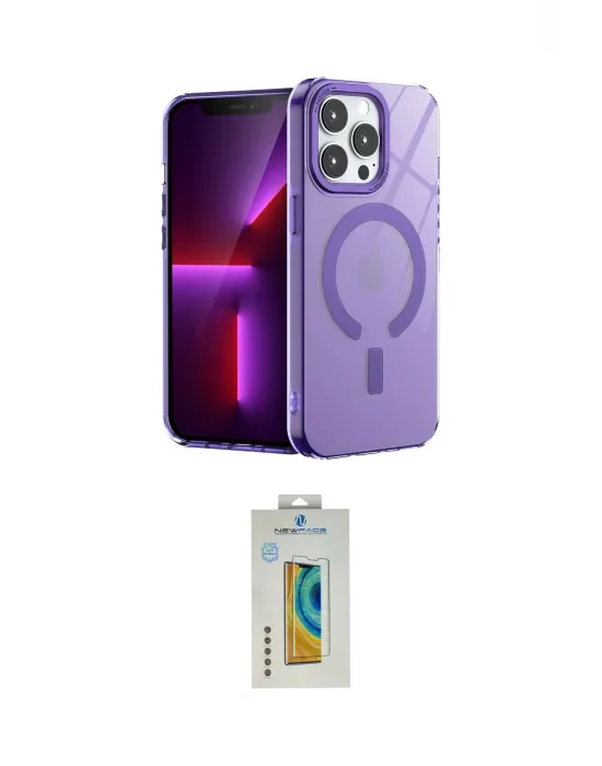 ieg™ iPhone 14 Pro Max Kılıf Yankı Çizgi - Siyah Polymer Nano Ekran Koruyucu