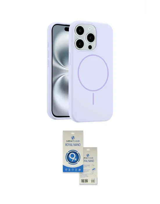 ieg™ iPhone 14 Pro Max Kılıf Yankı Form Serisi - Şeffaf Royal Nano Ekran Koruyucu