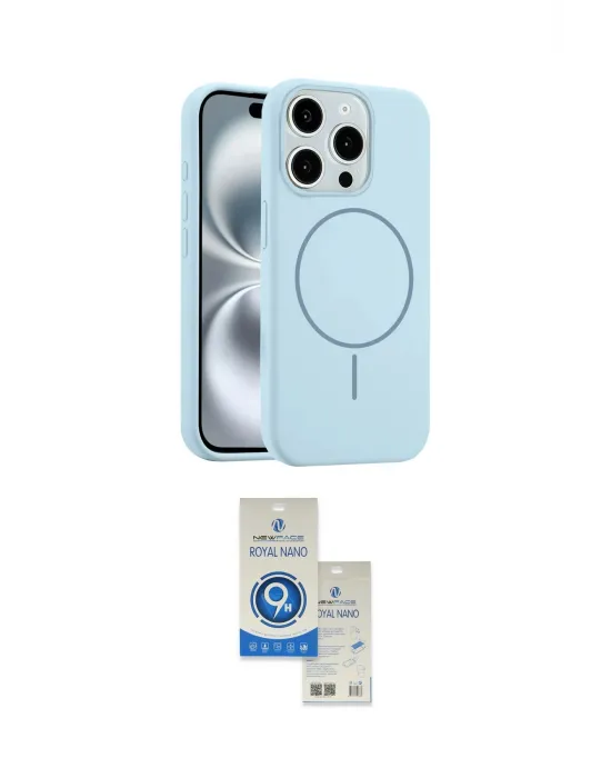 ieg™ iPhone 14 Pro Max Kılıf Yankı Form Serisi - Şeffaf Royal Nano Ekran Koruyucu