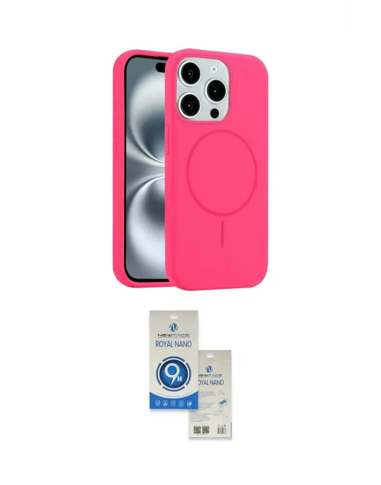 ieg™ iPhone 14 Pro Max Kılıf Yankı Form Serisi - Şeffaf Royal Nano Ekran Koruyucu