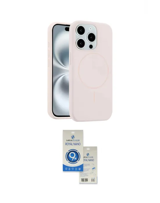 ieg™ iPhone 14 Pro Max Kılıf Yankı Form Serisi - Şeffaf Royal Nano Ekran Koruyucu