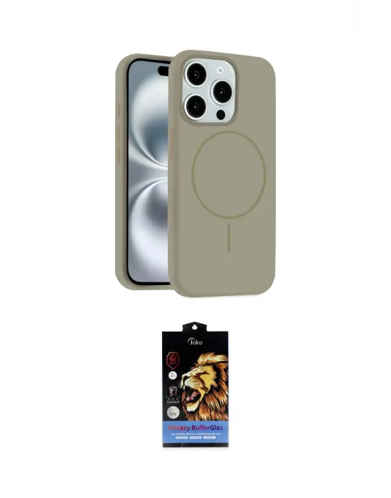 ieg™ iPhone 14 Pro Max Kılıf Yankı Form Serisi - Siyah Buffer Hayalet Cam Ekran Koruyucu