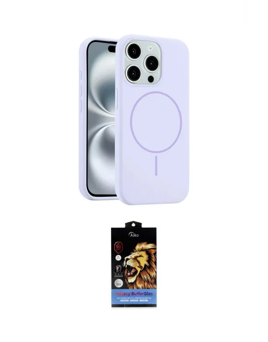 ieg™ iPhone 14 Pro Max Kılıf Yankı Form Serisi - Siyah Buffer Hayalet Cam Ekran Koruyucu