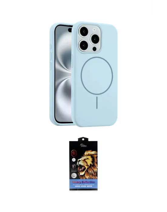 ieg™ iPhone 14 Pro Max Kılıf Yankı Form Serisi - Siyah Buffer Hayalet Cam Ekran Koruyucu