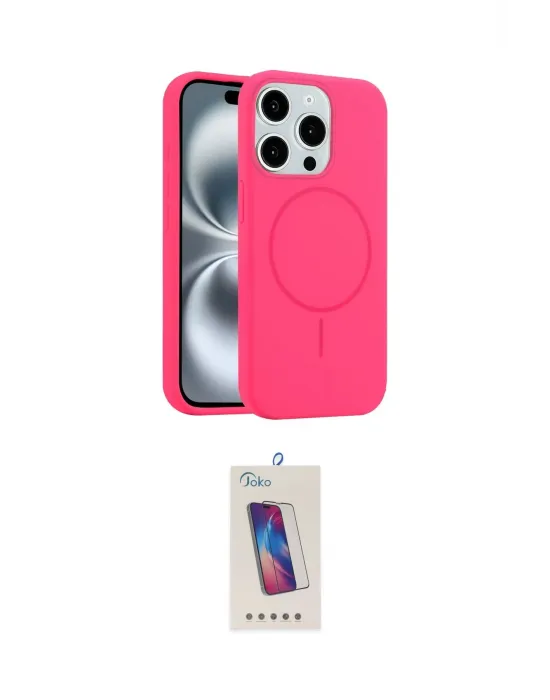 ieg™ iPhone 14 Pro Max Kılıf Yankı Form Serisi - Siyah Joko 5D Cam