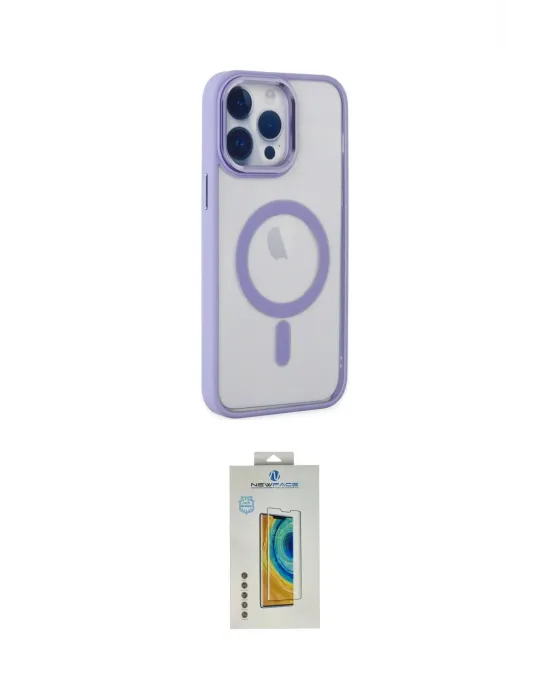 ieg™ iPhone 14 Pro Max Kılıf Yankı Işık Özel Seri - Siyah Polymer Nano Ekran Koruyucu